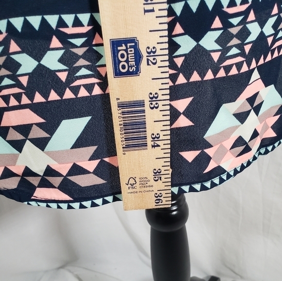 Rue 21 Navy Multicolored Aztec Print Sundress Sz M - Picture 9 of 11